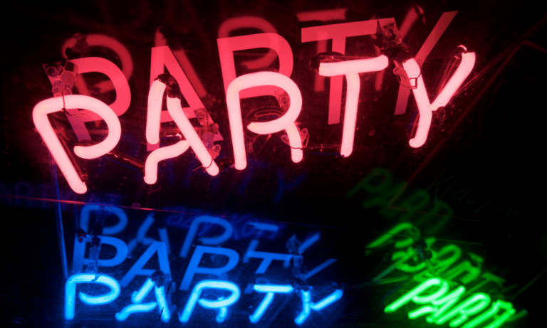 Neon party signs