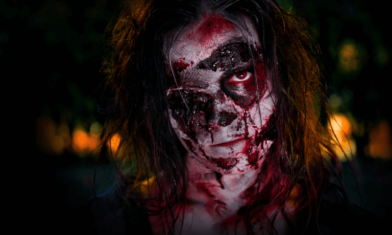Halloween zombie make-up